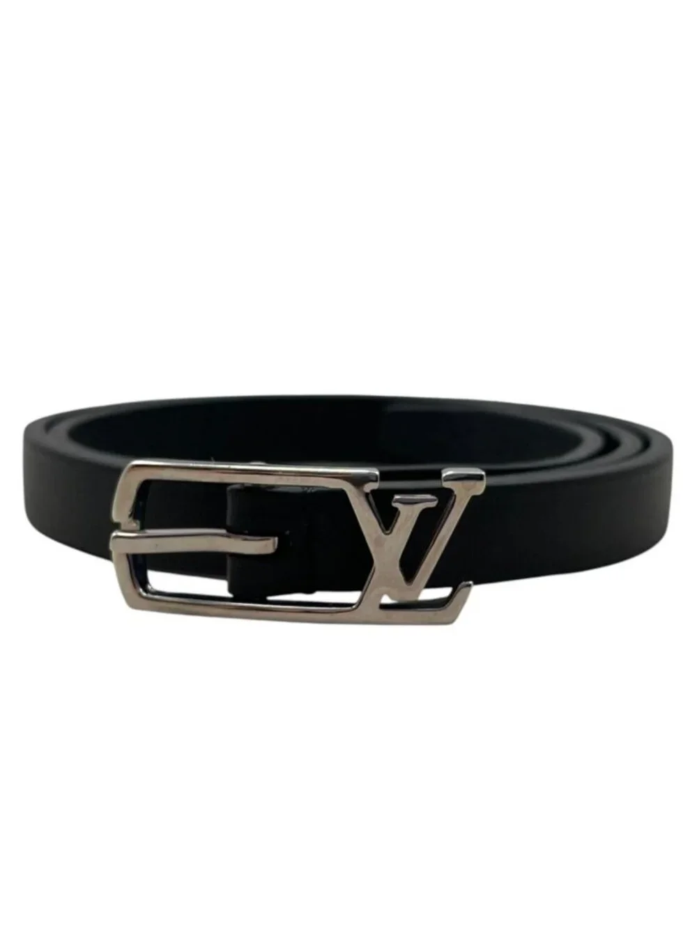 Louis Vuitton Bracelet Neogram Leather LV Logo Noir Black Silver
